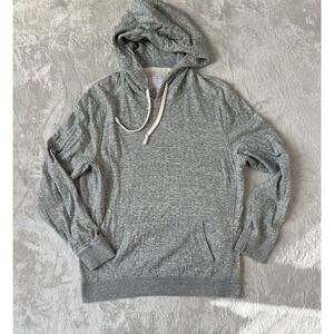 Vintage Abercrombie & Fitch Grey Mens Fitted  Lightweight Hoodie Size Small